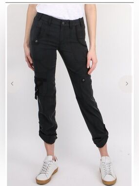 GO SILK ARMY PANTS in Washed Black Sz 4